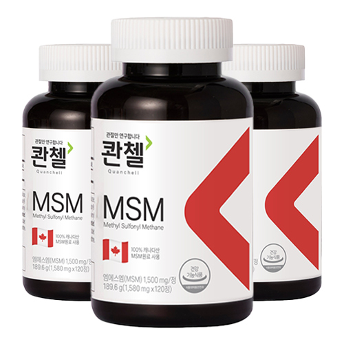 콴첼 MSM 영양제 189.6g, 3개, 120정 53,930원