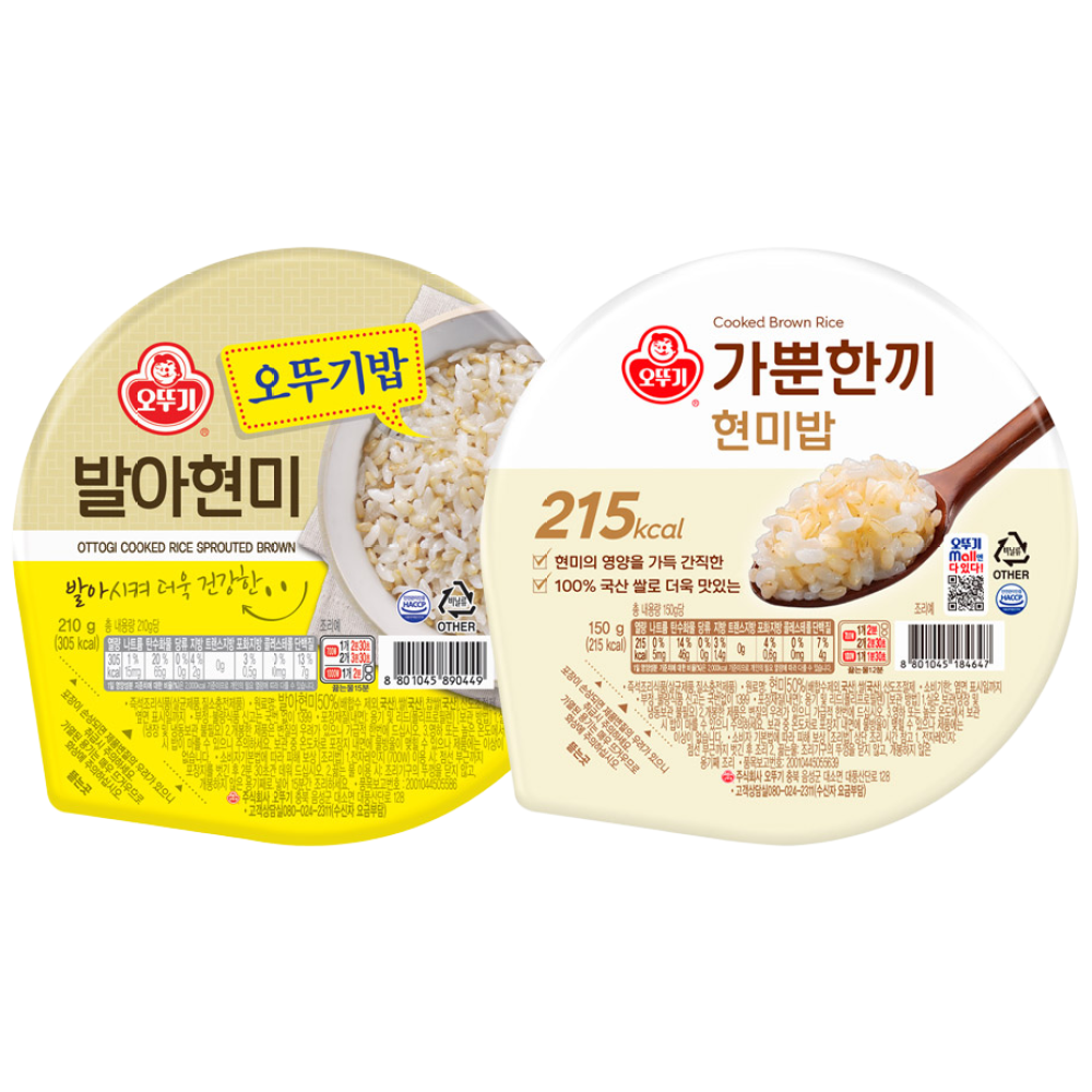 오뚜기밥 발아현미 210g 15개 + 가뿐한끼 현미밥 150g 15개, 5.4kg, 1개 31,900원