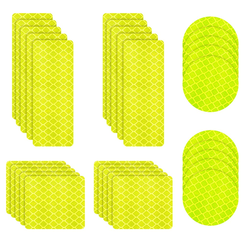 30개 안전 반사 스티커, 반사 테이프, 자동차 안전 반사 경고 스트립, 야간 가시성 자체 접착 경고 테이프, 차량용 방수 반사 테이프 스티커, 헬멧, 야외, 의류(3 가지 모양) 7,890원