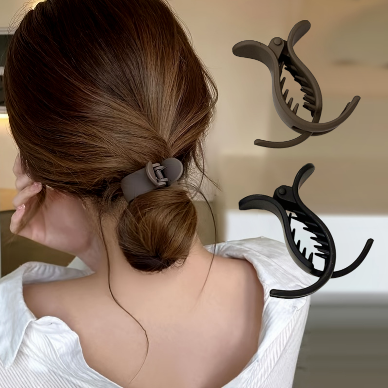 우아하고 심플한 매트 질감 올림머리 헤어클립 집게핀 2P 세트 7,800원