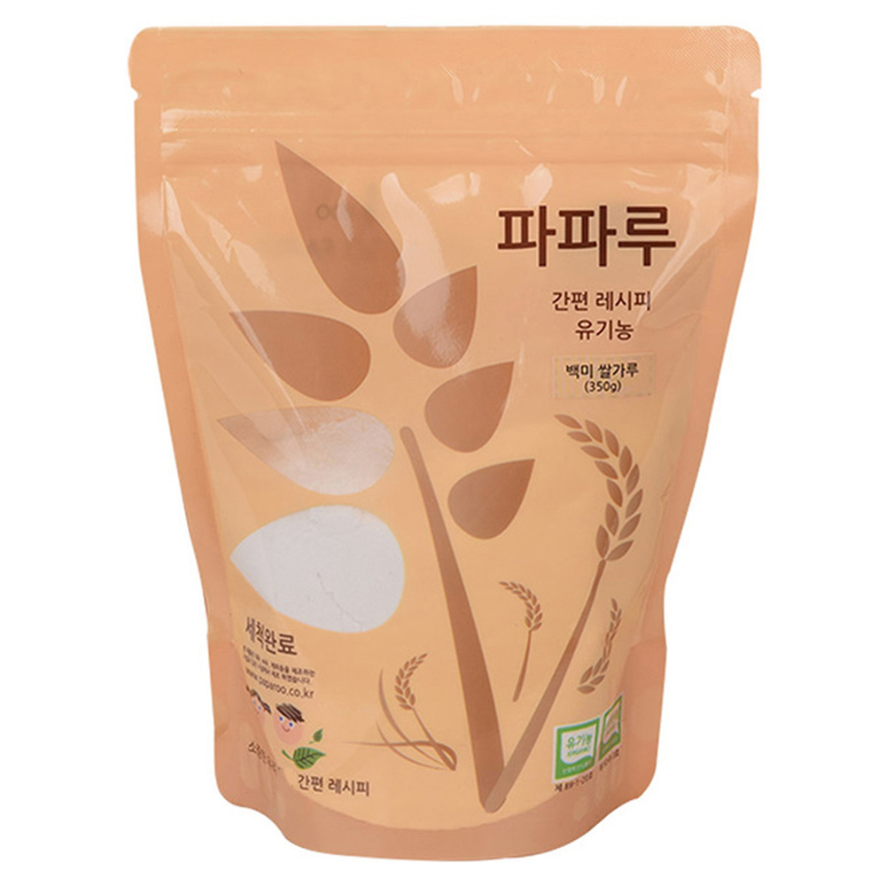 파파루 간편레시피 유기농 쌀가루 백미 고운입자 이유식 초기, 350g, 1개 7,300원