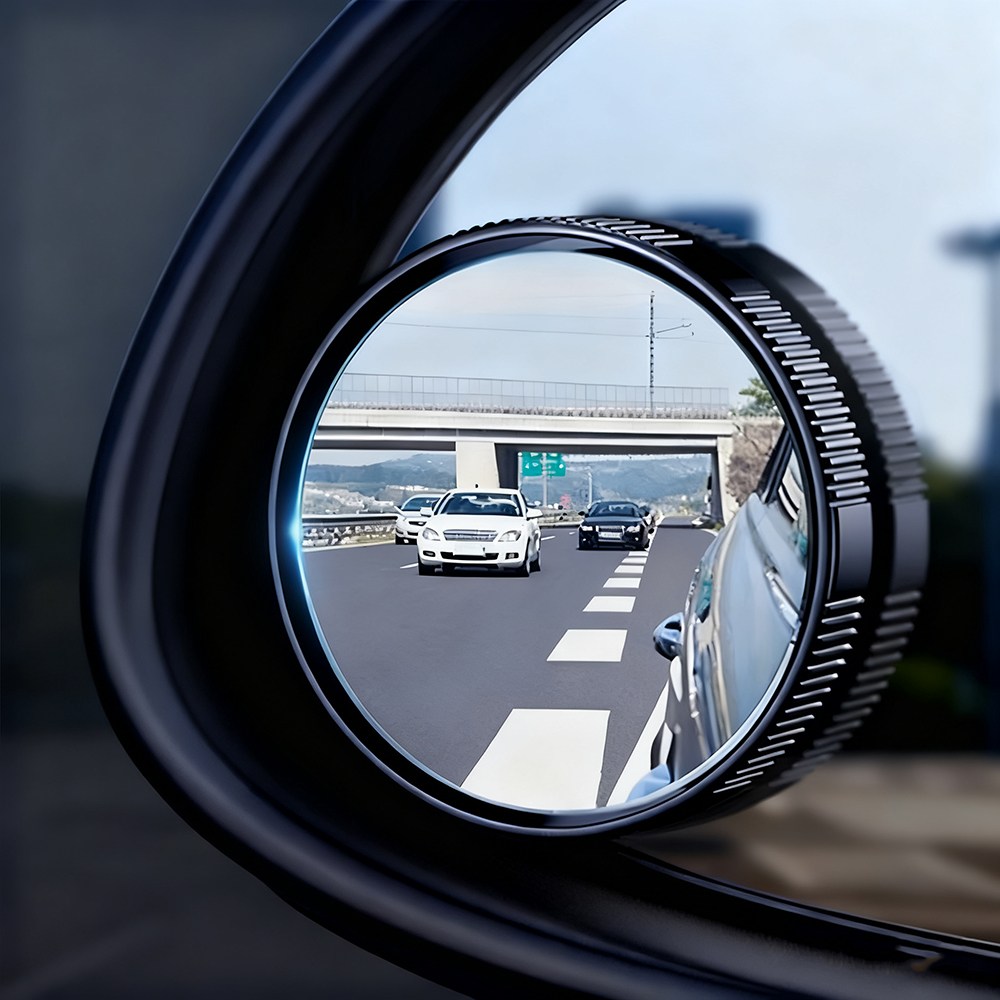 SEAMETAL 차량용 각도조절 보조미러 사각지대 사이드 보조거울 진공흡착, 2개, 블랙 5,900원