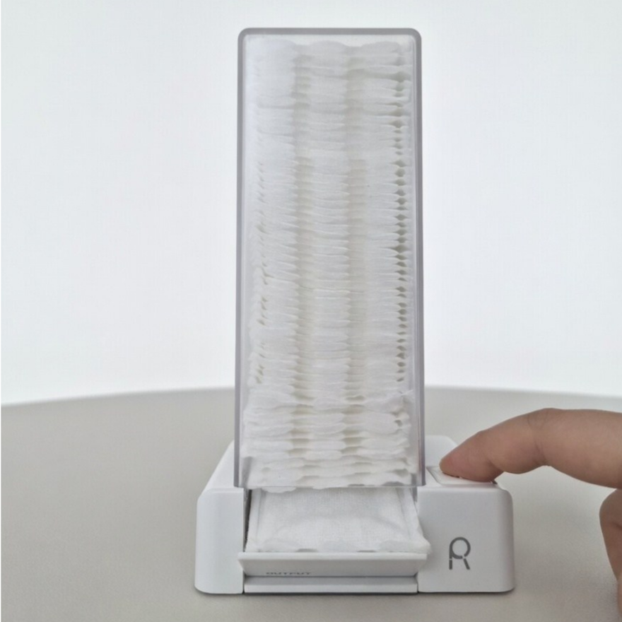 [화장솜증정/한정수량] 에코퓨어엠 한 장씩 나오는 원터치 화장솜 디스펜서 위생 보관함, 1개, 화이트 13,900원