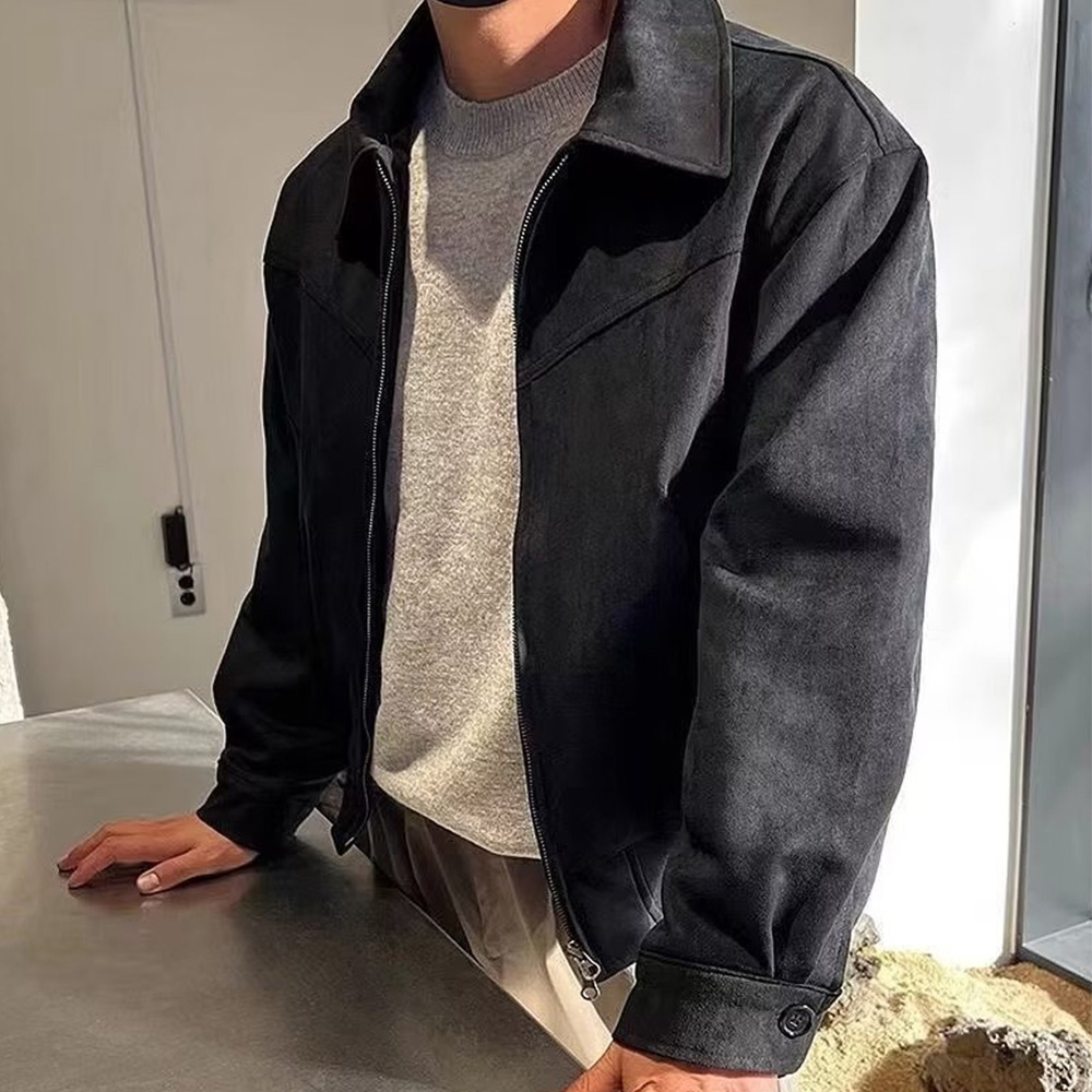 남성 스웨이드 크롭 숏자켓 간절기 데일리 아우터 49,800원