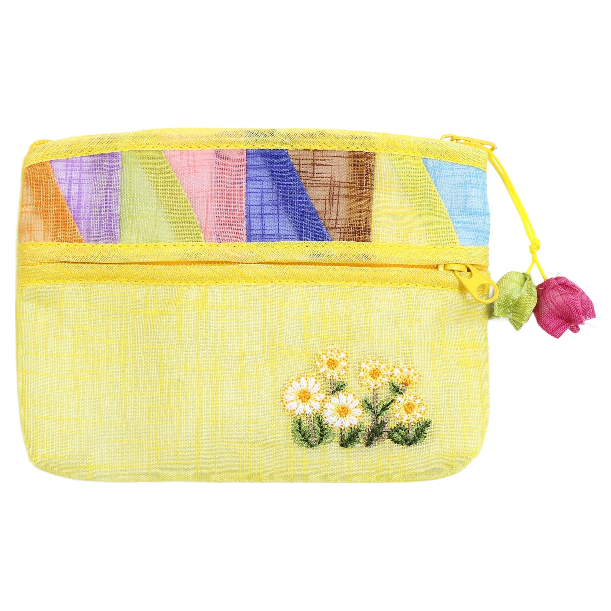 봉봉러브 전통 고급 모시 꽃자수 사각 동전지갑 2,900원