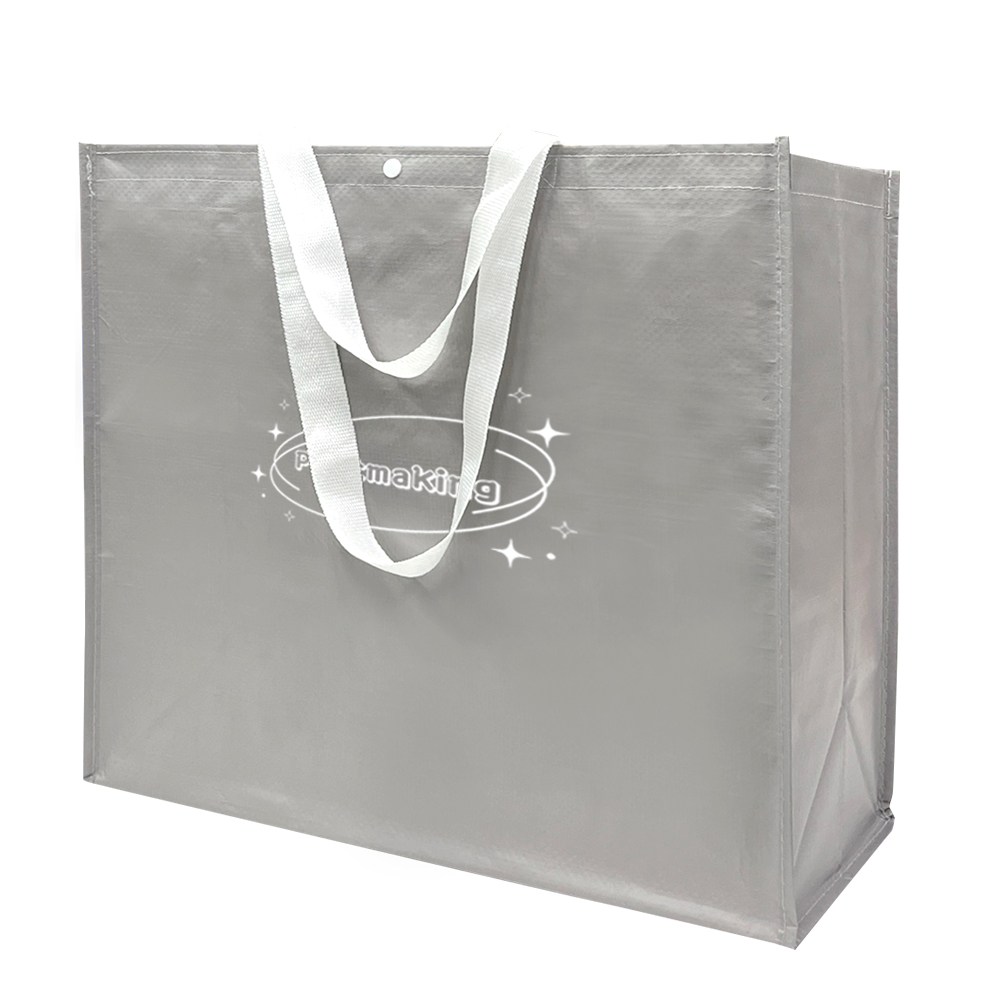 특대형 타포린가방 200개 인쇄비무료 홍보물제작 판촉용가방 (50cm x 45cm x 23cm), 그레이x바닥보강있음x인쇄있음(20x10cm사이즈), 200개 500,000원