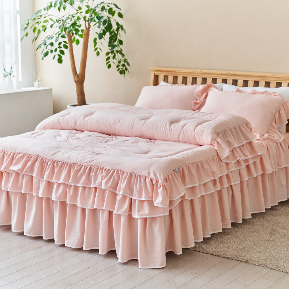 류금숙 라인 프릴 차렵침구 숏+롱 풀세트 253,000원