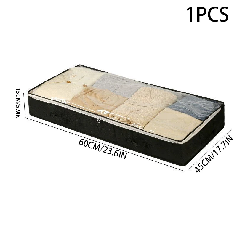 90L 접이식 침대 밑 수납함 투명창 강화 손잡이 이사 가방 옷 담요 10,200원