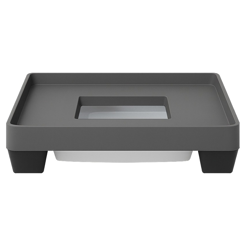 식스파머스 튼튼한 프리미엄 서랍식 물받침형 정사각 화분 받침, 회색 3호, 1개 8,590원
