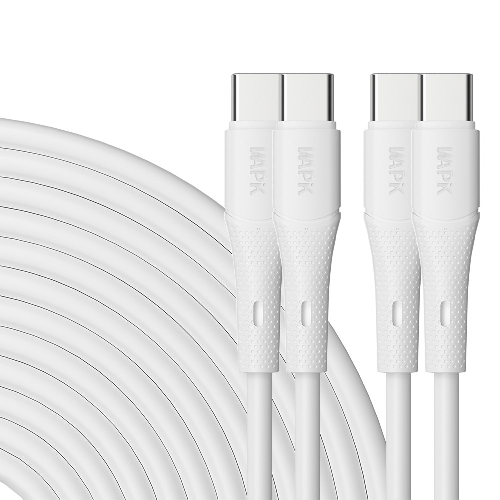 Wapik C타입 고속충전 케이블 YT01 PD60W C-C, 2개, 화이트, 2m 27,900원
