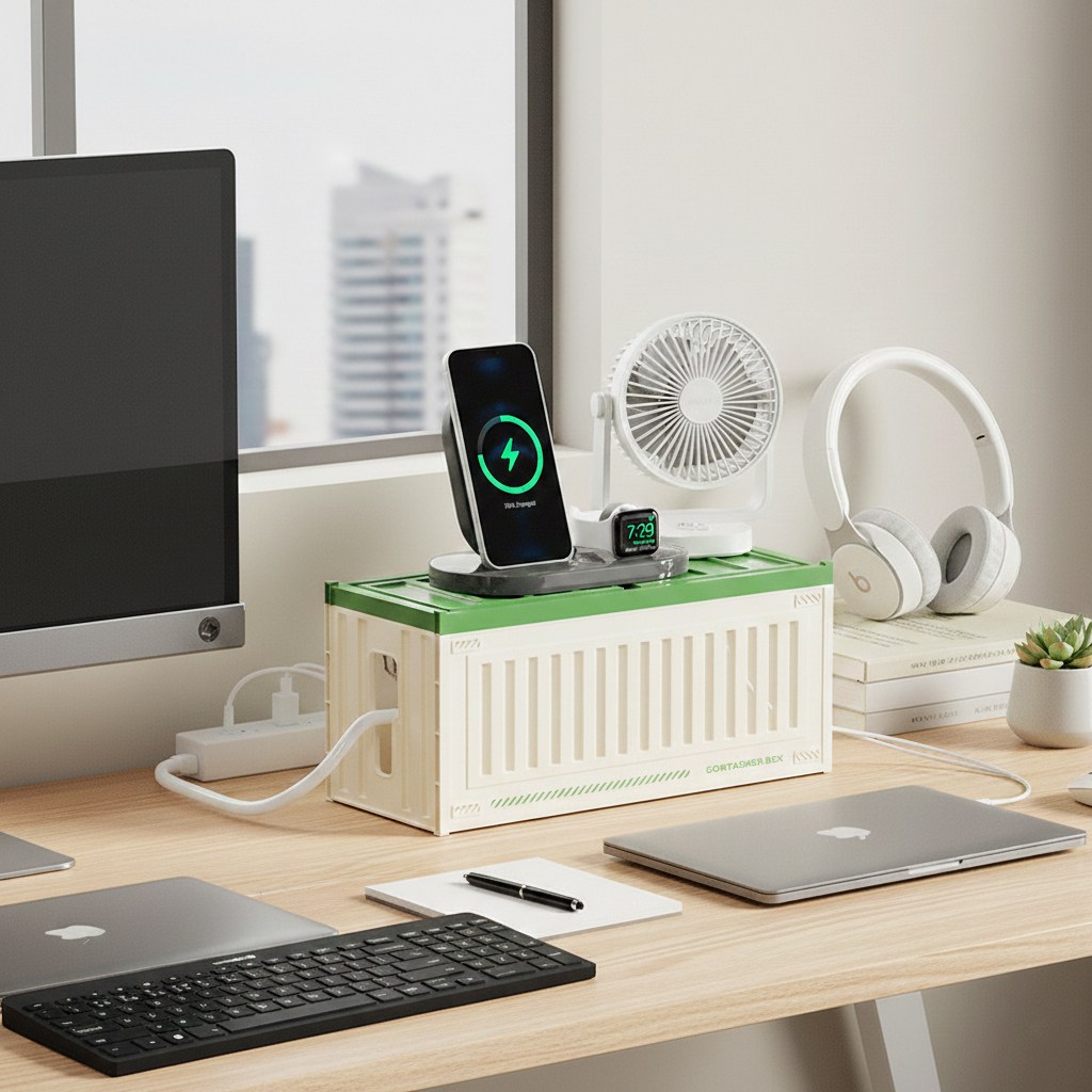 코핏 심플 멀티탭정리함 전선정리, 그린, 1개 13,000원