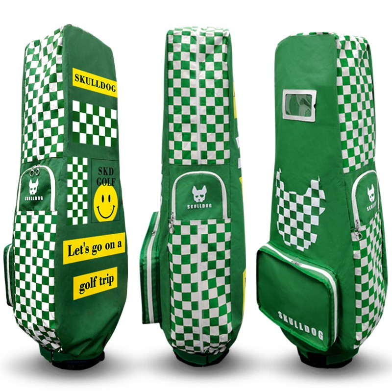스컬독 골프 항공커버 하단오픈 10초 항공백 일반 스탠드 바퀴형 모두 호환 파우치 일체형, 그린 38,000원