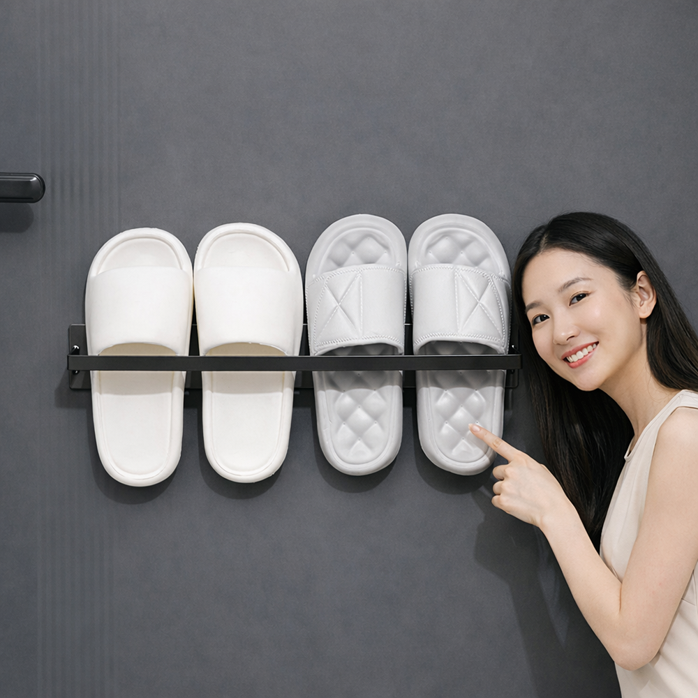 무타공 마그네틱 현관문 실내화 거치대, 1개, 다크그레이 10,200원