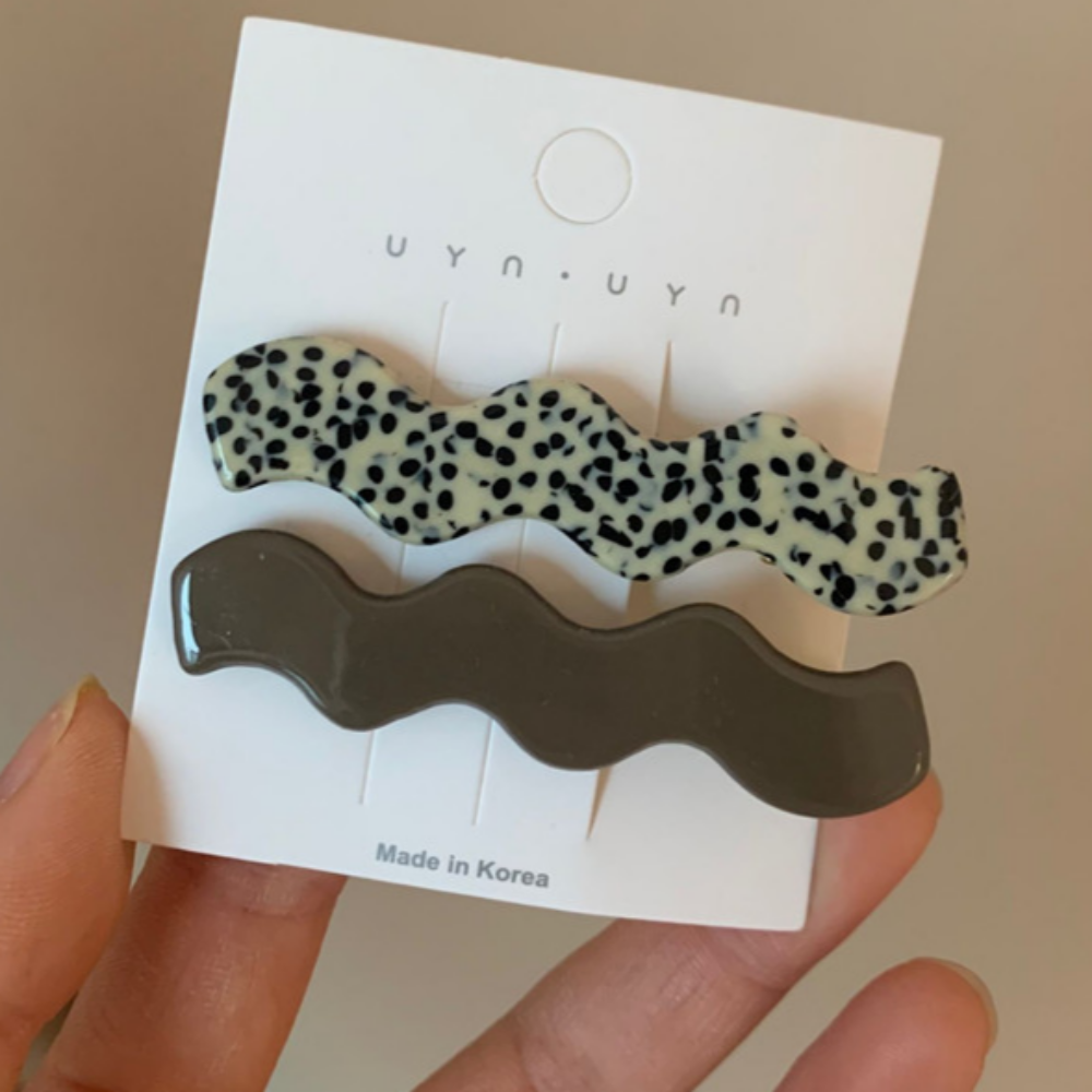 해피제이 물결 헤어핀 2p 세트 2,900원