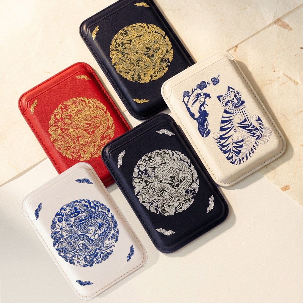 전통 곤룡포 호작도 맥세이프 호환 가죽 카드지갑 케이스 5종 [마그네틱 자석 멕세이프 마그넷 카드 월렛 지갑 한국적인 외국인 한국 센스있는 기념품 답례 선물] 13,630원