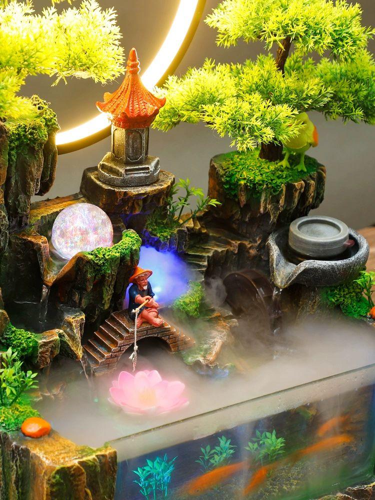 물레방아 가습기 폭포 사무실 플로팅 가산 유수 소형 실내 미니멀 분수대 126,100원