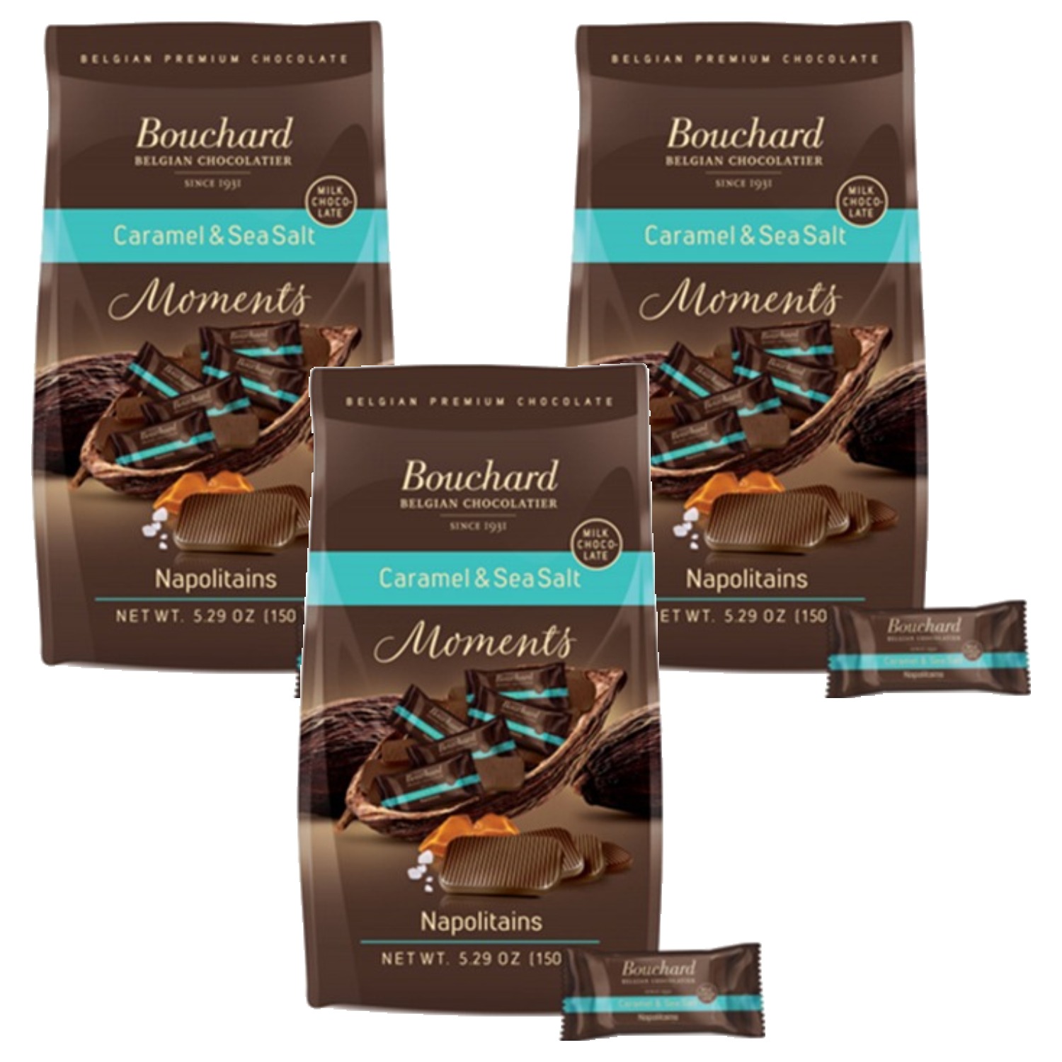 부샤드 카라멜 앤 씨솔트 밀크초콜릿, 132g, 3개, 현재가 17,900원