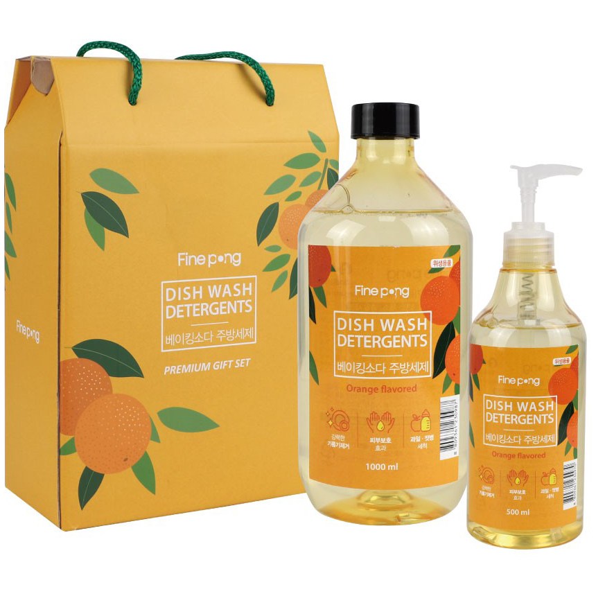 홈히어로 베이킹소다 주방세제 500ml+1000ml 선물용박스 포장, 1개 7,600원