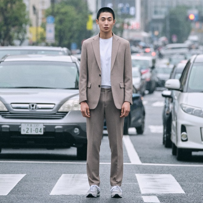 Tech-poly 사방스판 에센셜 셋업_베이지 (릴렉스핏)_SEJVZ73SET 118,900원