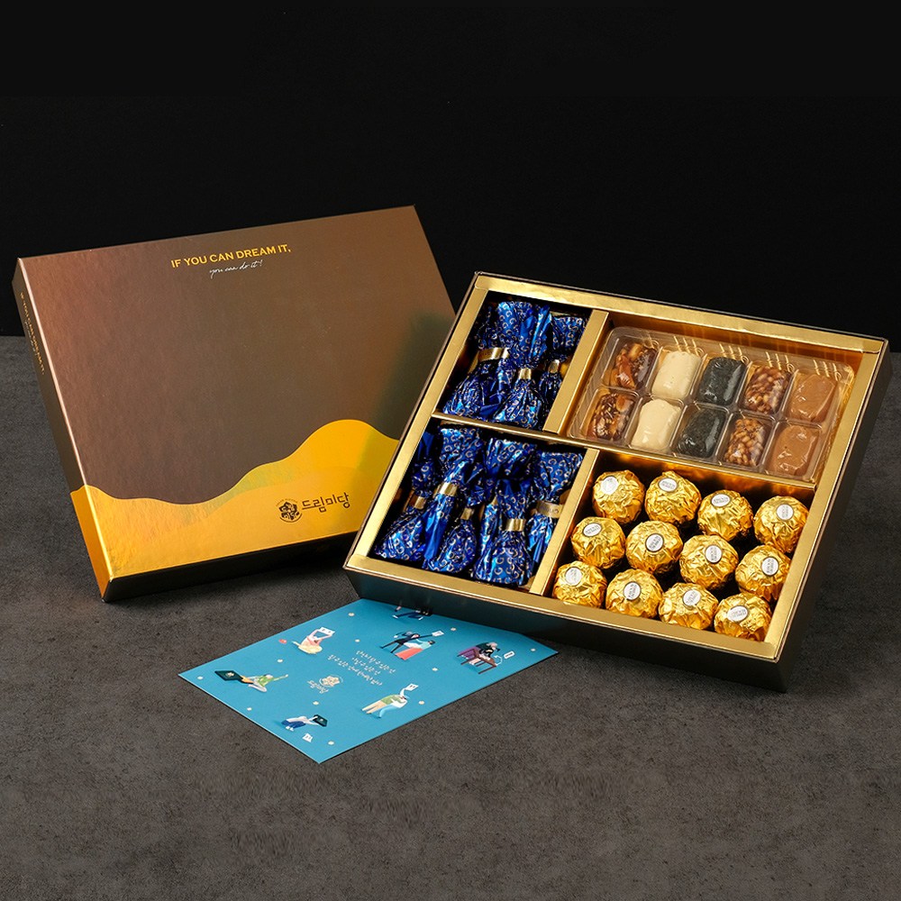 드림미당 행운합격엿 페레로+고디바 수험생 수능생 합격기원 응원간식 선물세트, 1세트, 375g 42,900원