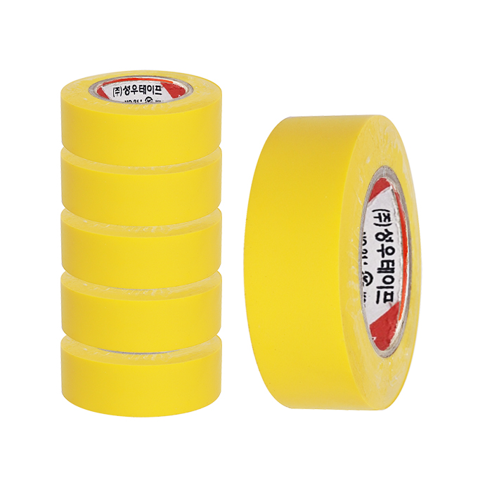 성우테이프 PVC 전기절연 테이프 1세트(옐로우) 6,600원