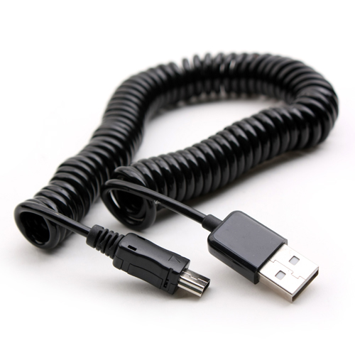 컴스 A타입-5핀 USB 2 to Mini 스프링 케이블 30cm~3m NA882 3,200원