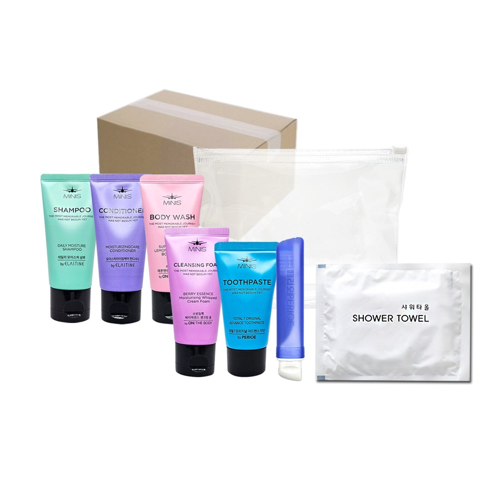 미니스 여행용 세면도구 6종 세트 휴대용 치약칫솔 세트 미니 세안용품 여행용키트 6,800원