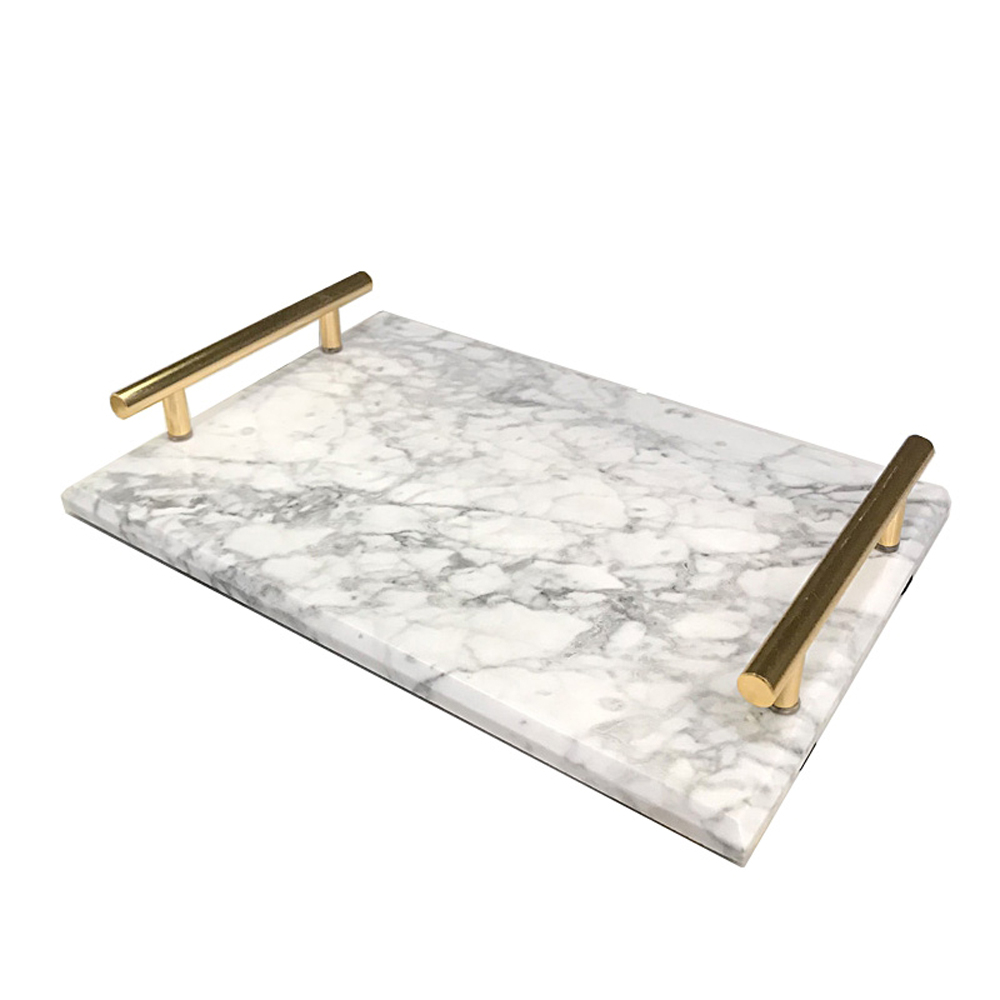 천연 대리석 트래버틴 트레이 촬영 소품 스톤 오브제 골드 포인트 전시다이 진열대, 화이트 19,800원