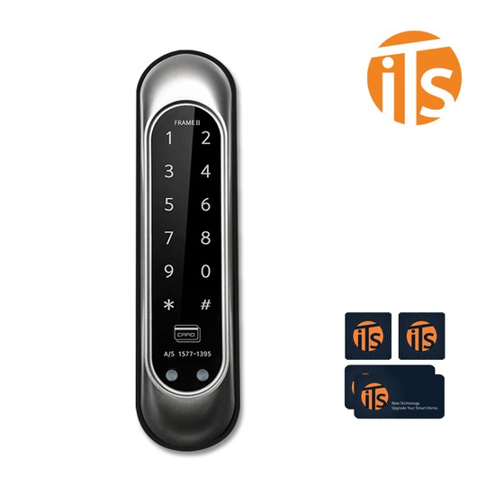 이츠락 [프레임2] 카드키4개+번호키 폭이 좁은 샤시문용 디지털도어락 샷시문 번호키 세이프도어 폴딩도어 미닫이문 상가도어락 184,300원