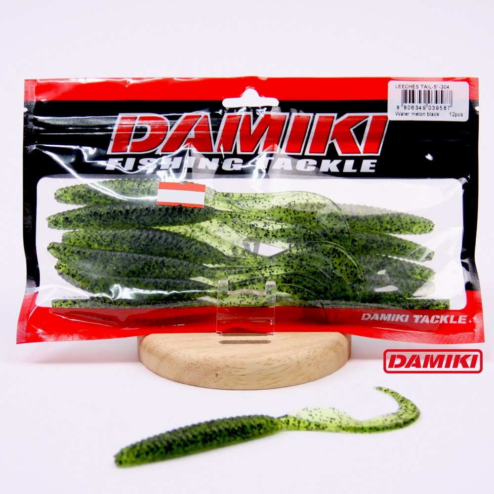 다미끼 리치테일 5인치 우럭웜 광어다운샷 광따웜, 1개, 7.5g, 304 워터멜론블랙 10,000원