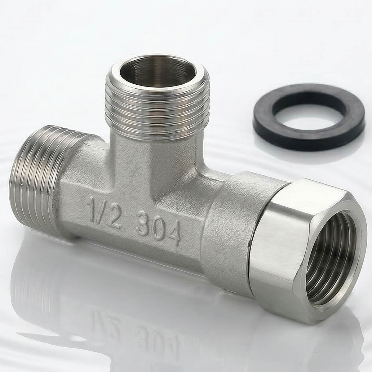 SABUDU 수도 연결 T밸브 스테인리스 7,500원