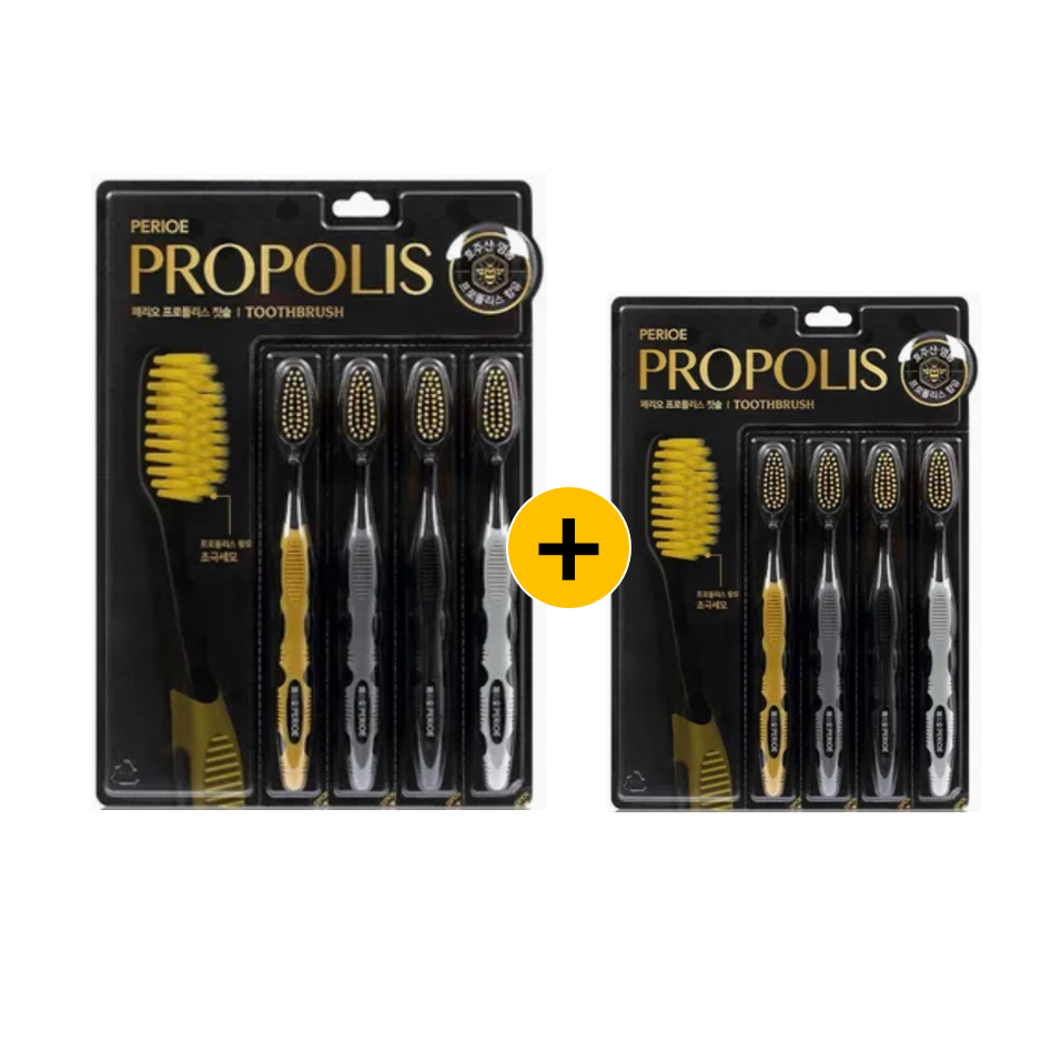 [치과전문의추천 프로폴리스 칫솔]민감성, 시린이, 충치, 미백, 잇몸, 치석 토탈케어 초극세모 칫솔  "페리오 프로폴리스 칫솔" 1+1[사은품 1개더, 총 8개 + 무료배송] 15,890원
