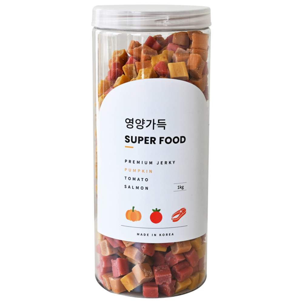 제로랩스 강아지 영양가득 져키, 혼합맛(단호박/토마토/연어), 1kg, 1개 17,200원