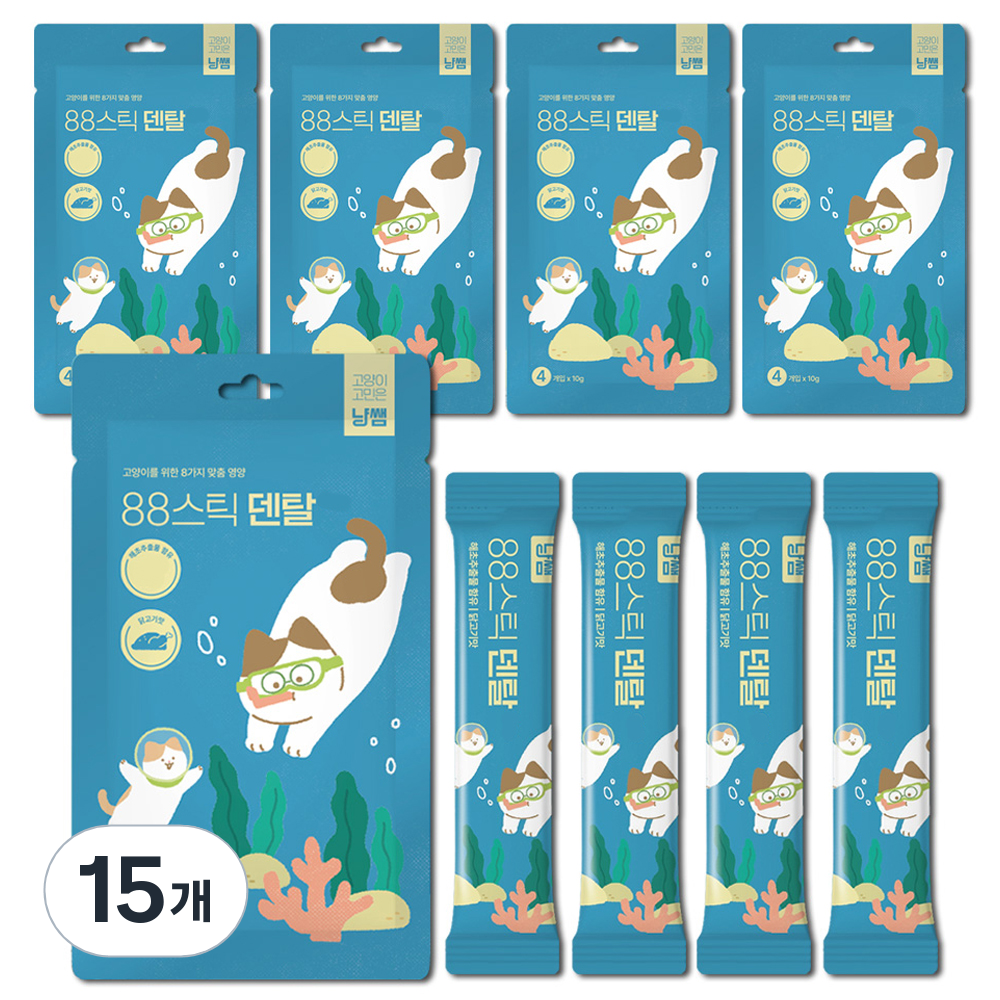 냥쌤 고양이 88스틱 덴탈 짜먹는 간식 간식 4p 31,500원
