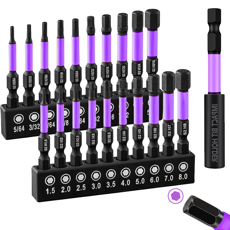 [독일 공정 기준] 강력 자석 홀더 탑재 육각 임팩트 비트 렌치 21종 세트  자석 홀더  포함 12,730원