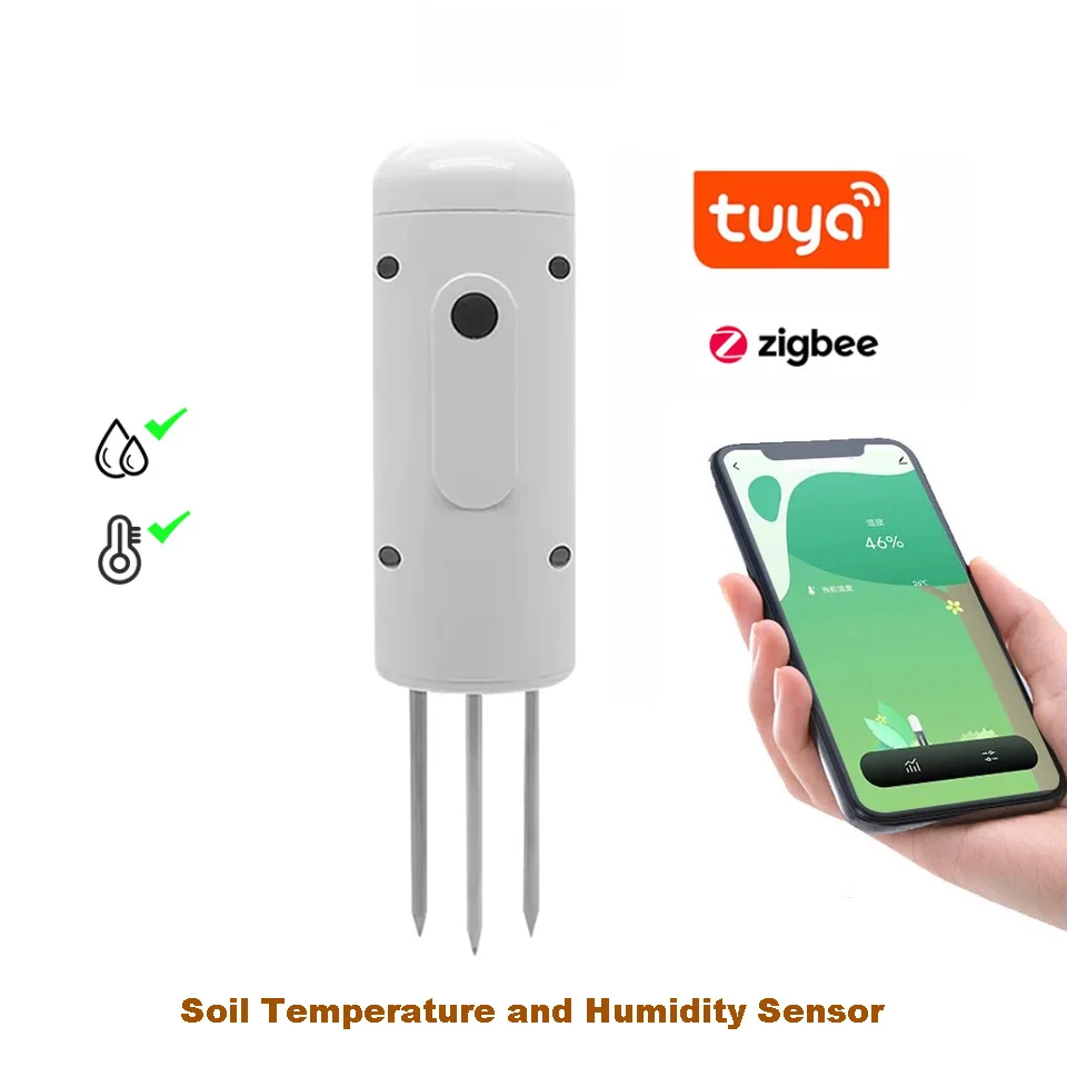 Tuya Zigbee 워터 밸브 또는 토양 수분 측정기 온도 습도 테스터 정원 심기 용 식물 모니터 감지기 55,860원