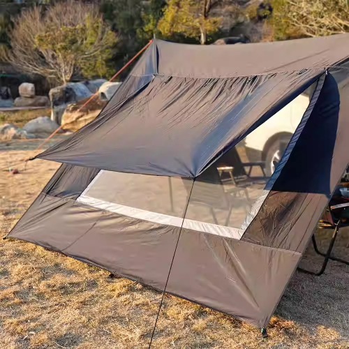 SUV 차량용 사이드 어닝 블랙코팅 방수 차양막 메쉬 확장형 타프, 블랙 99,000원