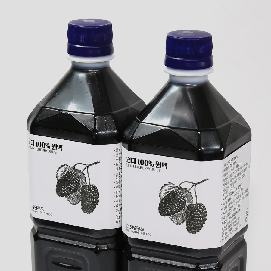 원웰빙 고창 오디 원액 100% 1L 하늘수 오디즙, 2개, 1L 27,500원