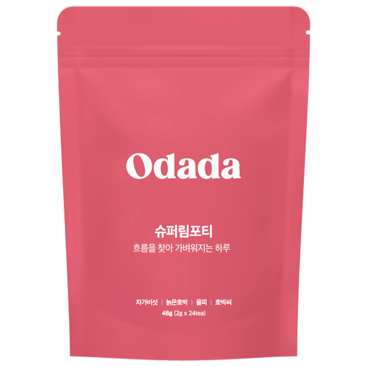 [공식몰] 오다다 슈퍼림포티/차가버섯 늙은호박 호박씨 카페인없는 순환차, 2g, 1개, 24개입 15,900원