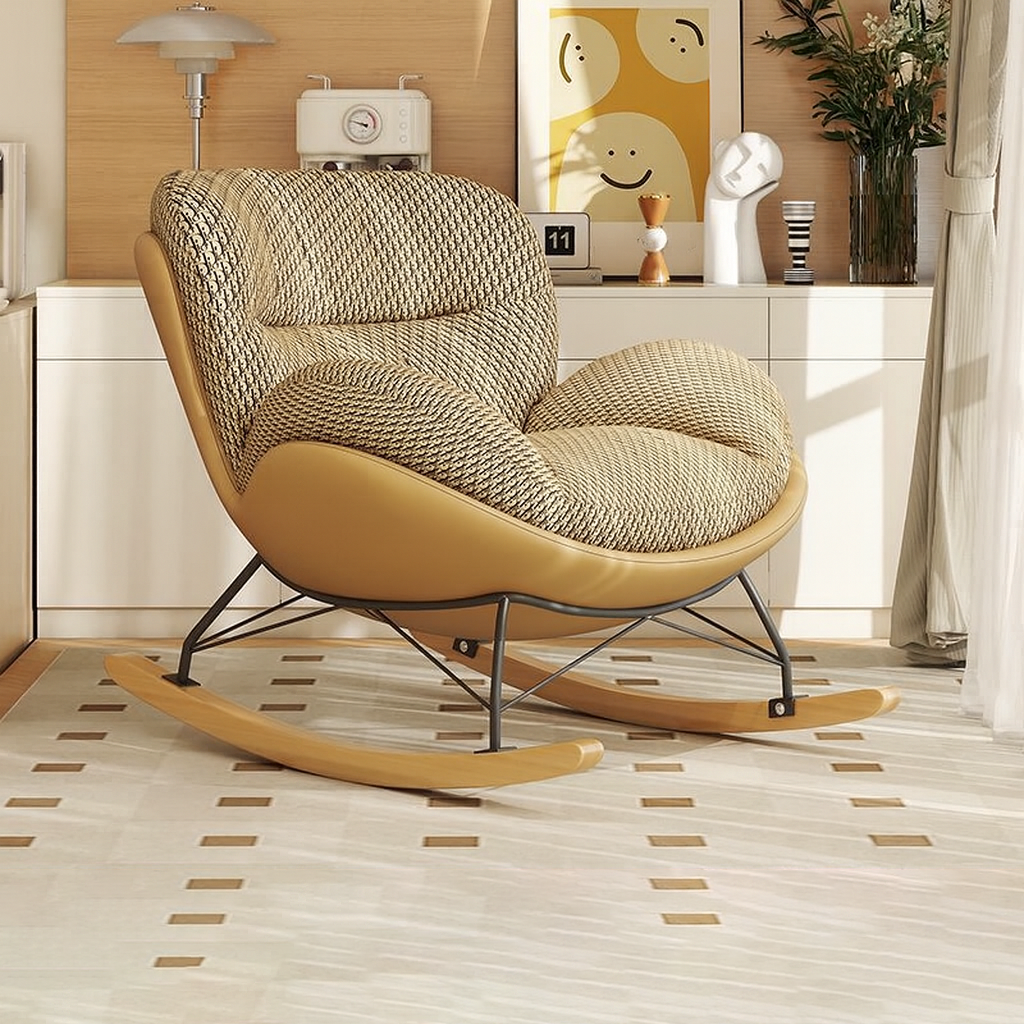 아파트 거실 1인용 흔들의자 리클라이너 소파 안락 휴식 의자, 1개, Y08(단의자) 128,000원