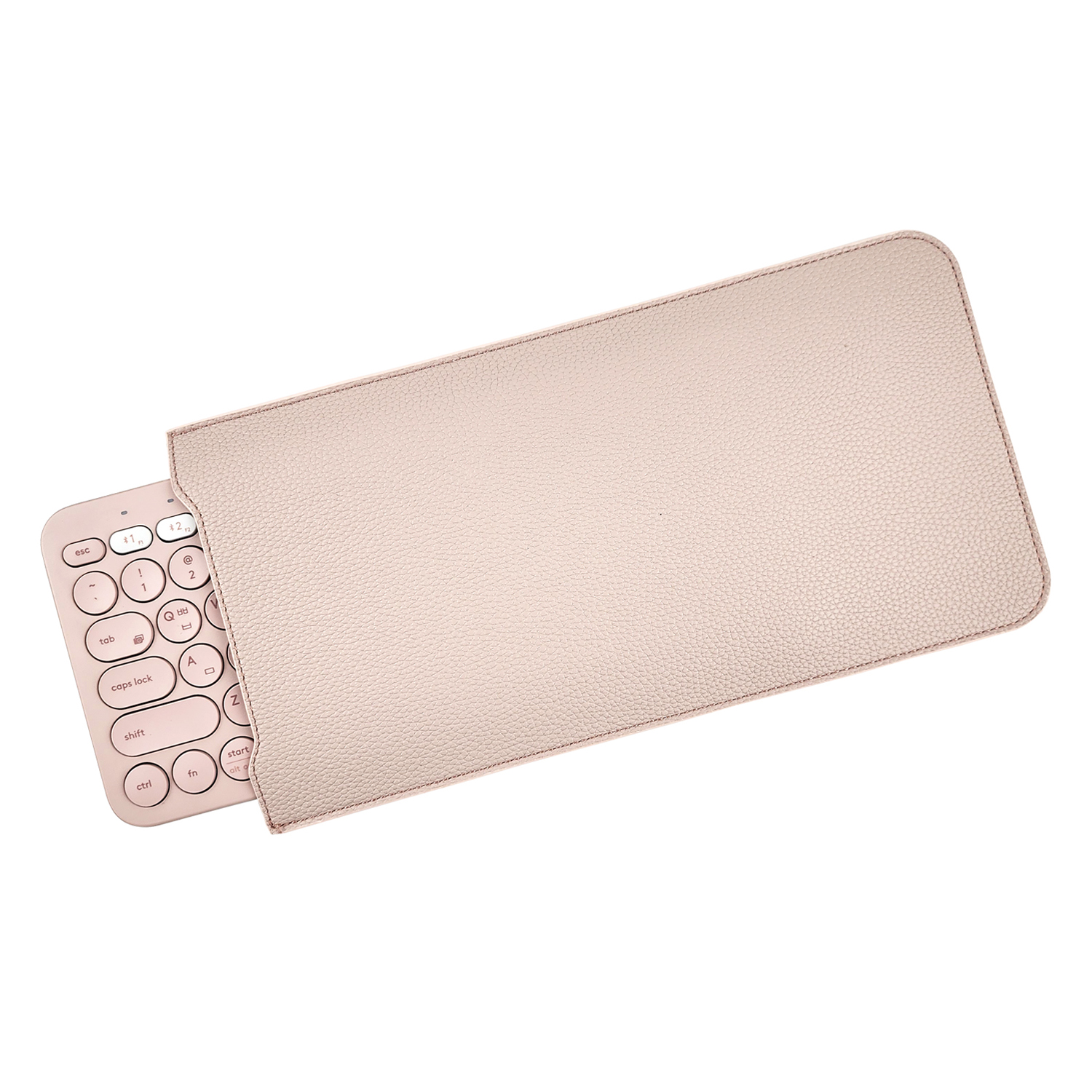 BOHO 블루투스 키보드 텍스처드 가죽 케이스 로지텍 K380 MX Keys Mini, 핑크베이지, 1개 10,800원