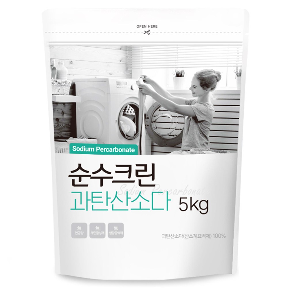 순수크린 과탄산소다 파우치 스푼1개 1등급원료사용 산소표백제 대용량 10,290원