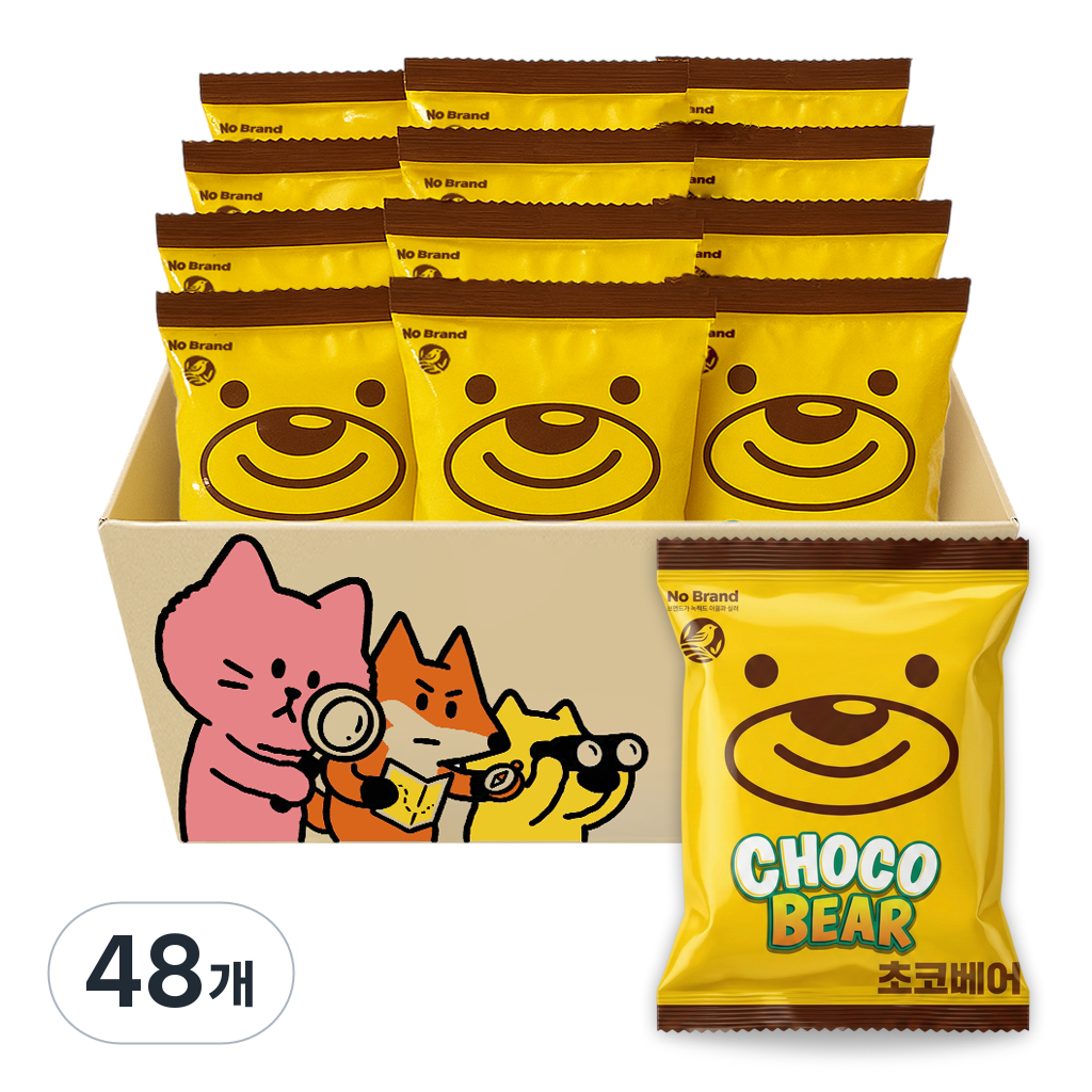 노브랜드 과자, 초코베어, 48개 24,340원