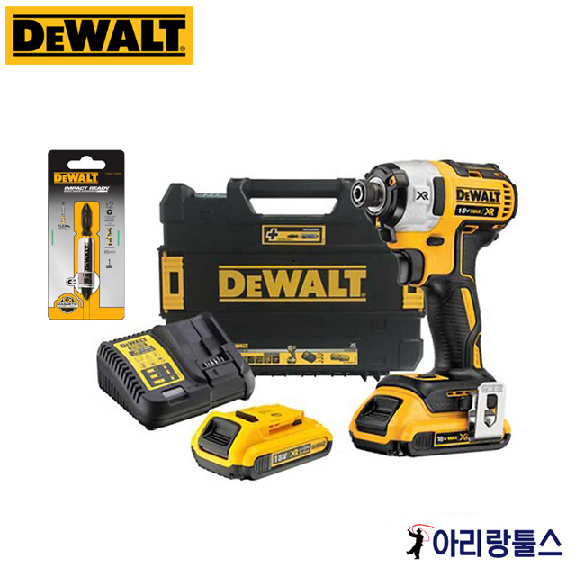 디월트 DCF887D2A 18V / 2.0Ah 임팩트 드라이버 양날비트 포함 411,170원