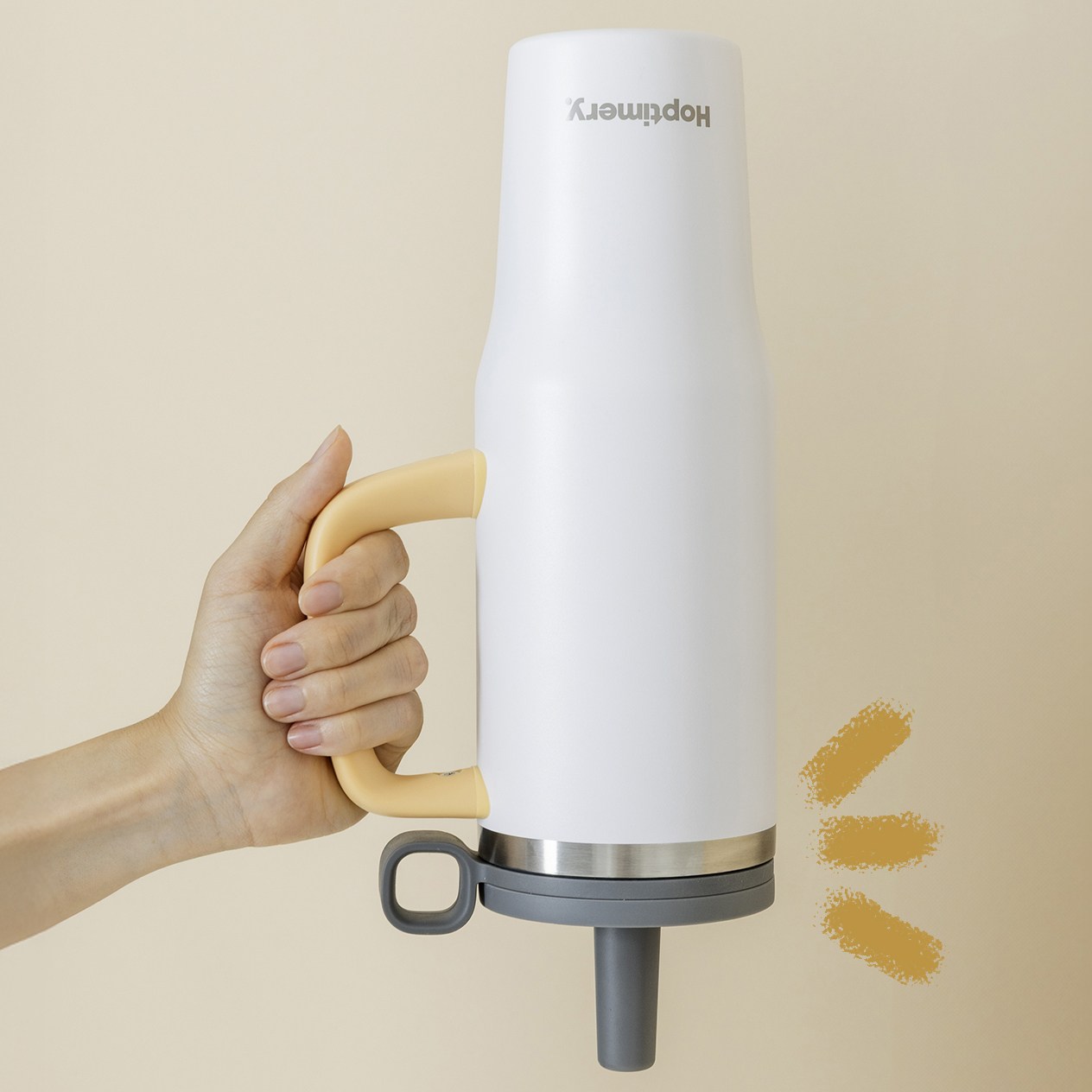 홉티머리 대용량 보온 보냉 1.2리터 텀블러 빨대 스텐 완전밀폐 손잡이 진공 만능, 1개, 1182ml, 화이트 26,900원