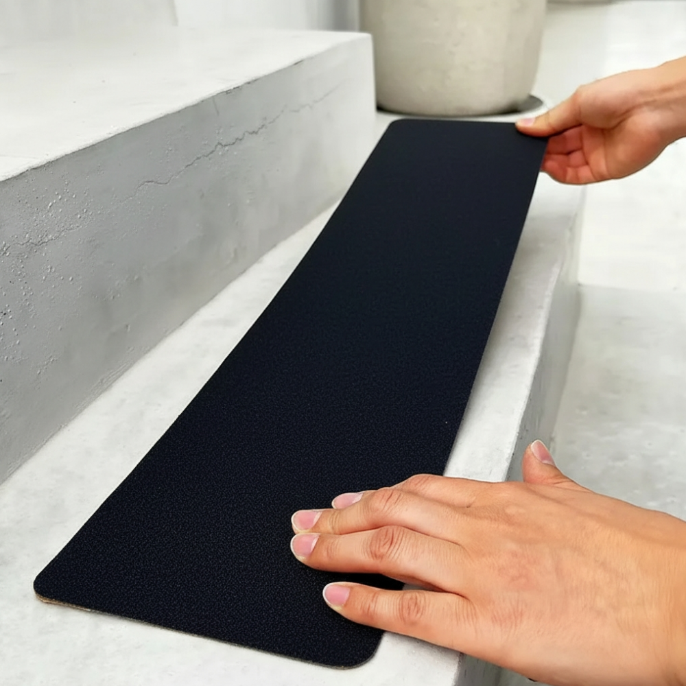 일상채움 실내 실외 주차장 계단 PVC 미끄럼 방지 패드, 블랙, 10개 12,900원