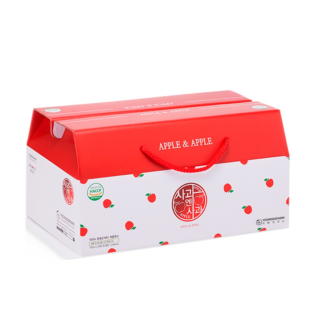 [연두팜] 프리미엄 사과엔사과 100ml 20개입 11,900원