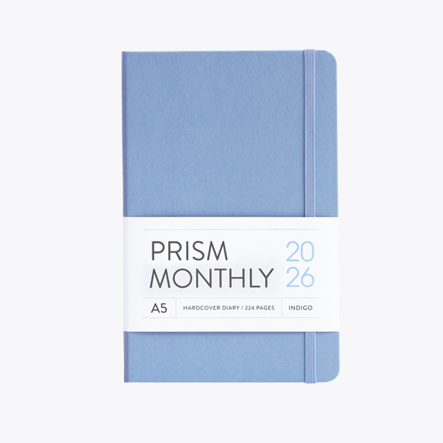인디고 2026 프리즘 A5 먼슬리 다이어리 (날짜형 25절 월간), 1개, 밀키블루 8,630원