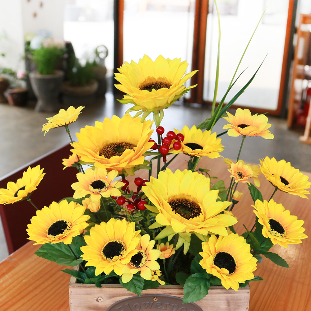 조아트 사각 내츄럴 해바라기 작품 대 꽃화분, 혼합 색상, 1개 26,330원