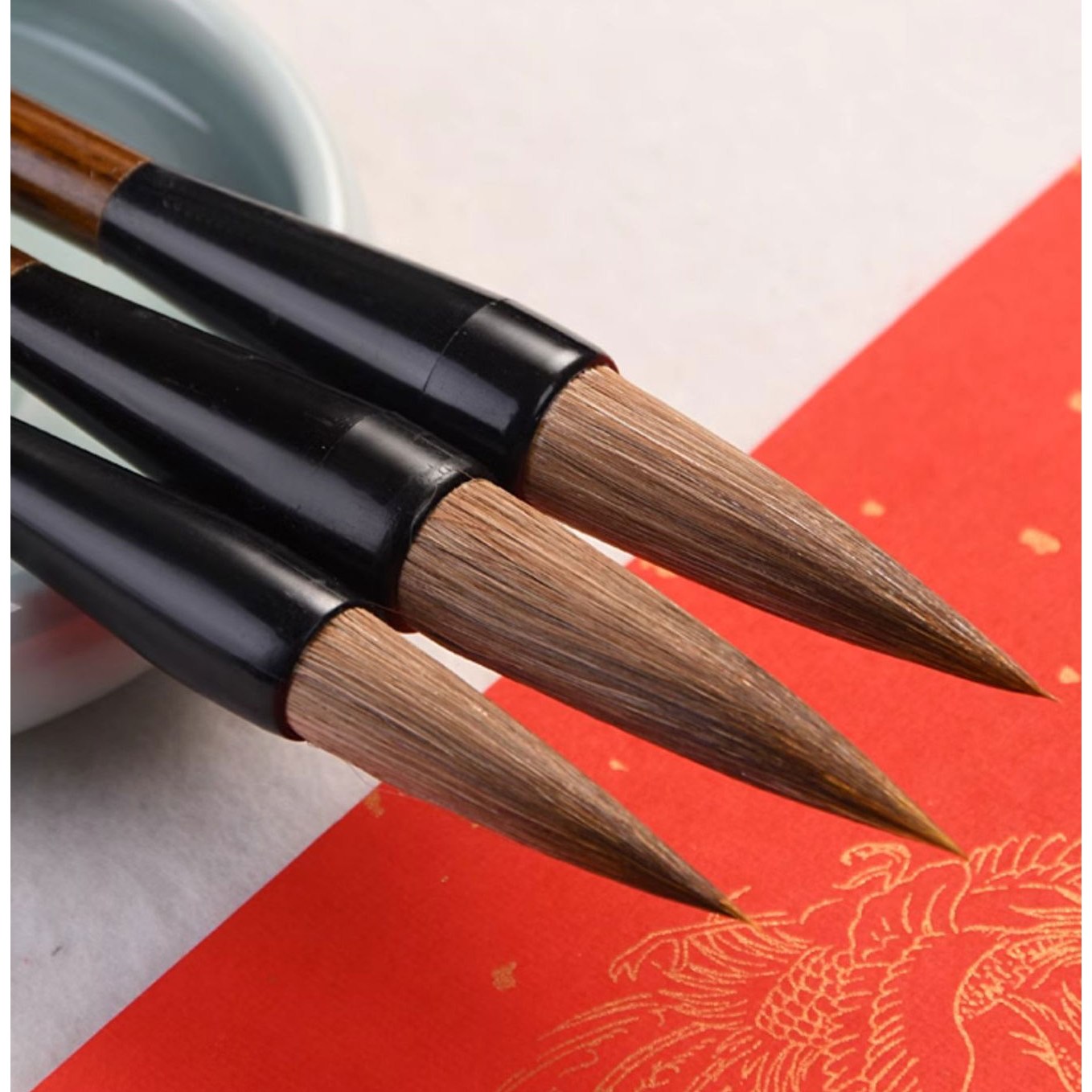 문항명필 서예 캘리그라피 동양화 굵은 큰 붓 고급 족제비모 낭호 3종 세트, 3개 24,900원